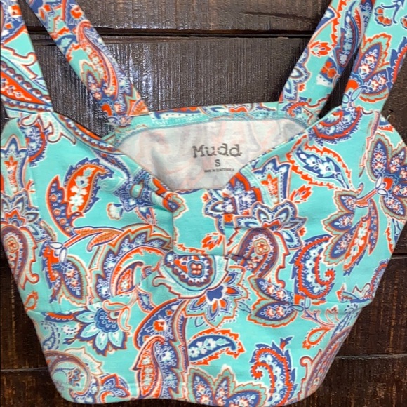 Turquoise Mudd crop top in size S - Picture 3 of 3